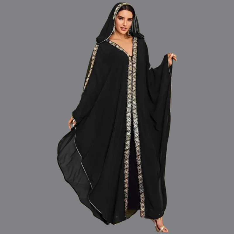 Women'S African Accessories - Abaya Fas Kaftan Dubai Kapşonlu Maxi