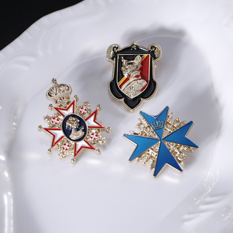Brooch Pin Gold - Toptan Yeni Popüler Metal Elektroliz Altın
