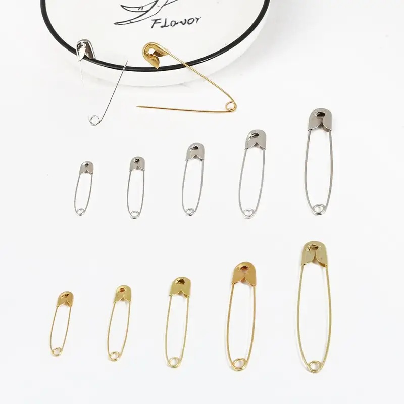 Brooch Pin Gold - 50/100/150 adet Altın Gümüş Emniyet Pimleri
