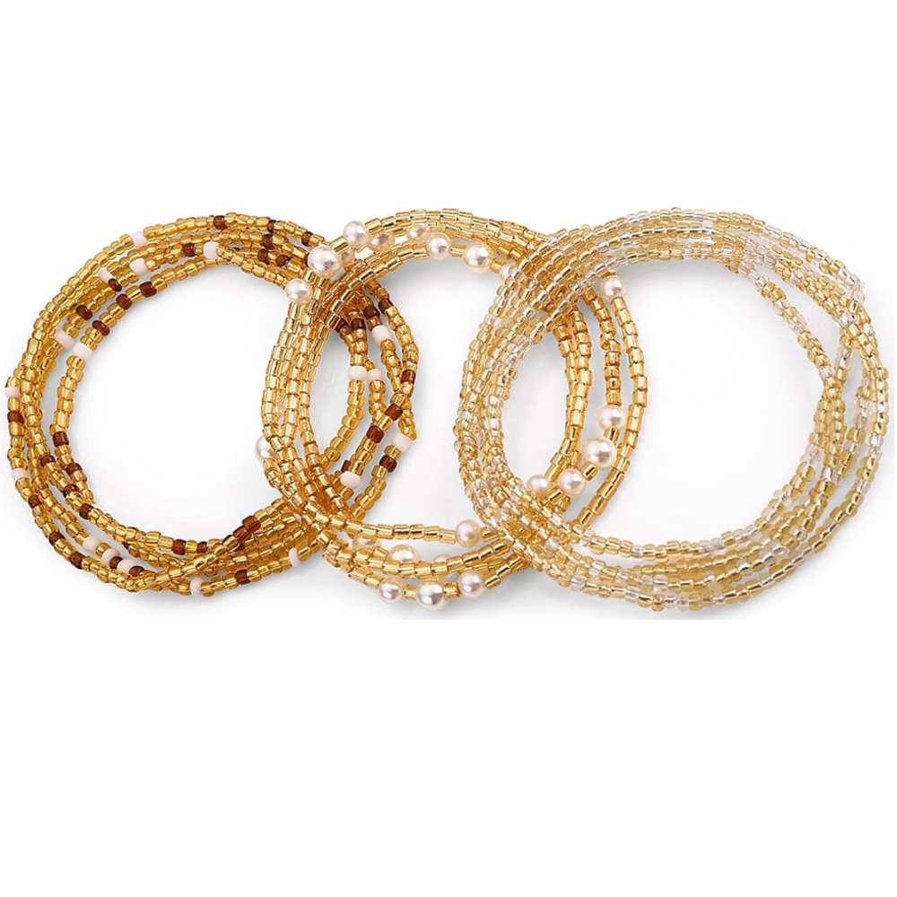 Women'S African Accessories - Kadınlar için bel boncukları, elastik zincirli