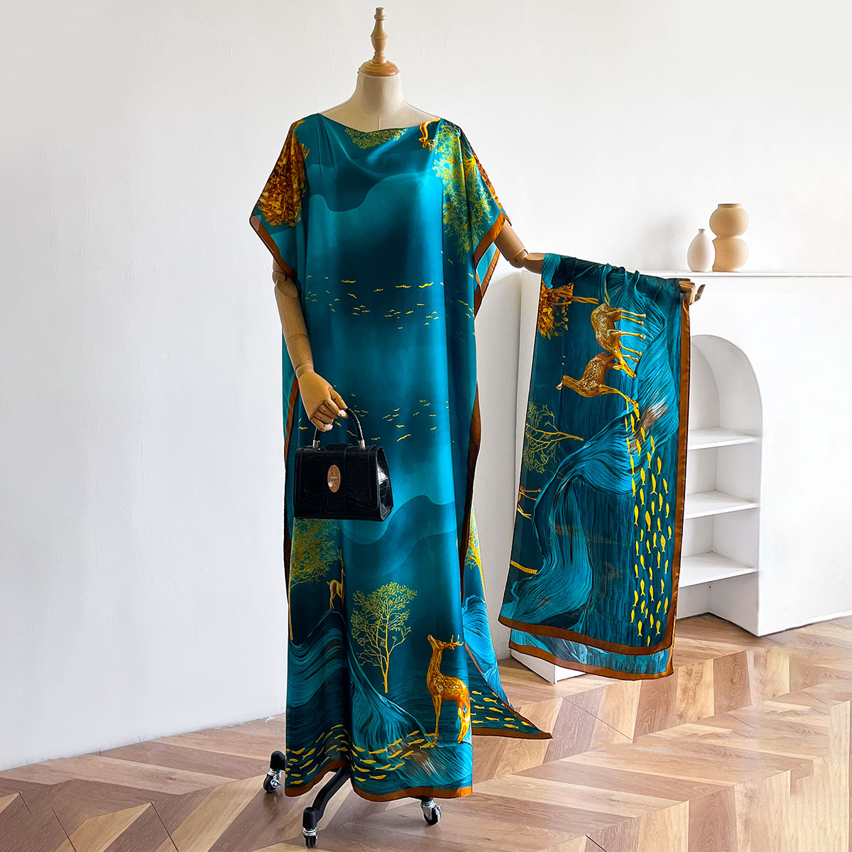 Women'S African Accessories - Kadın Uzun Şal Dubai Modası MUMU