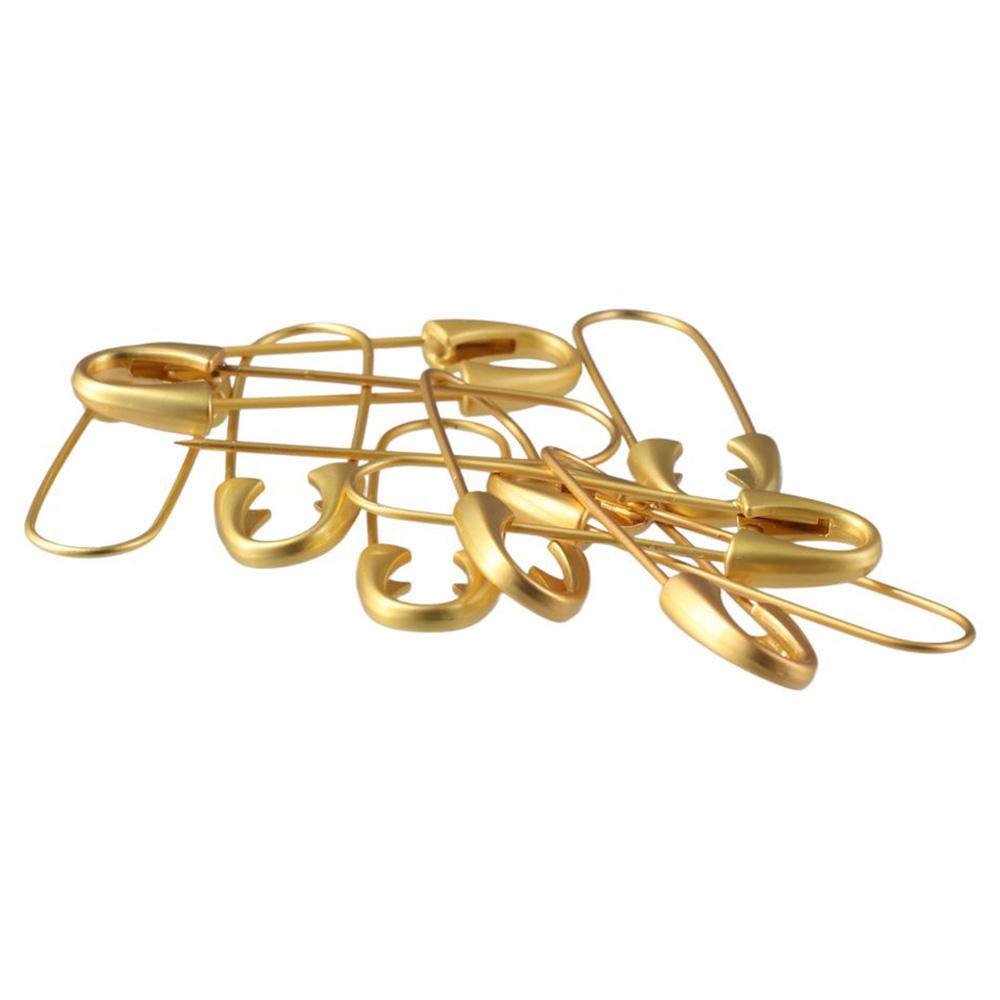 Brooch Pin Gold - 10 adet DIY Metal Altın Broş
