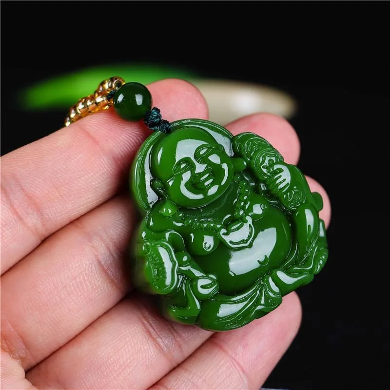 Çin yeşil yeşim Maitreya buda  - Women'S Accessories Jewelry incelemesi ve fiyatı