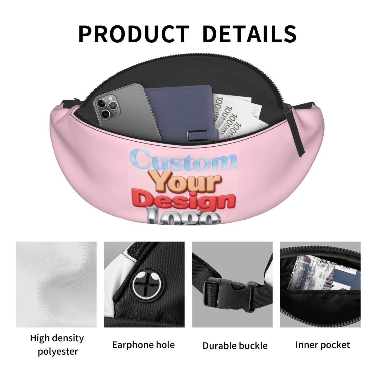 Özel Tasarım Logolu Bel Çantas - Women Accessories Logo Design incelemesi ve fiyatı
