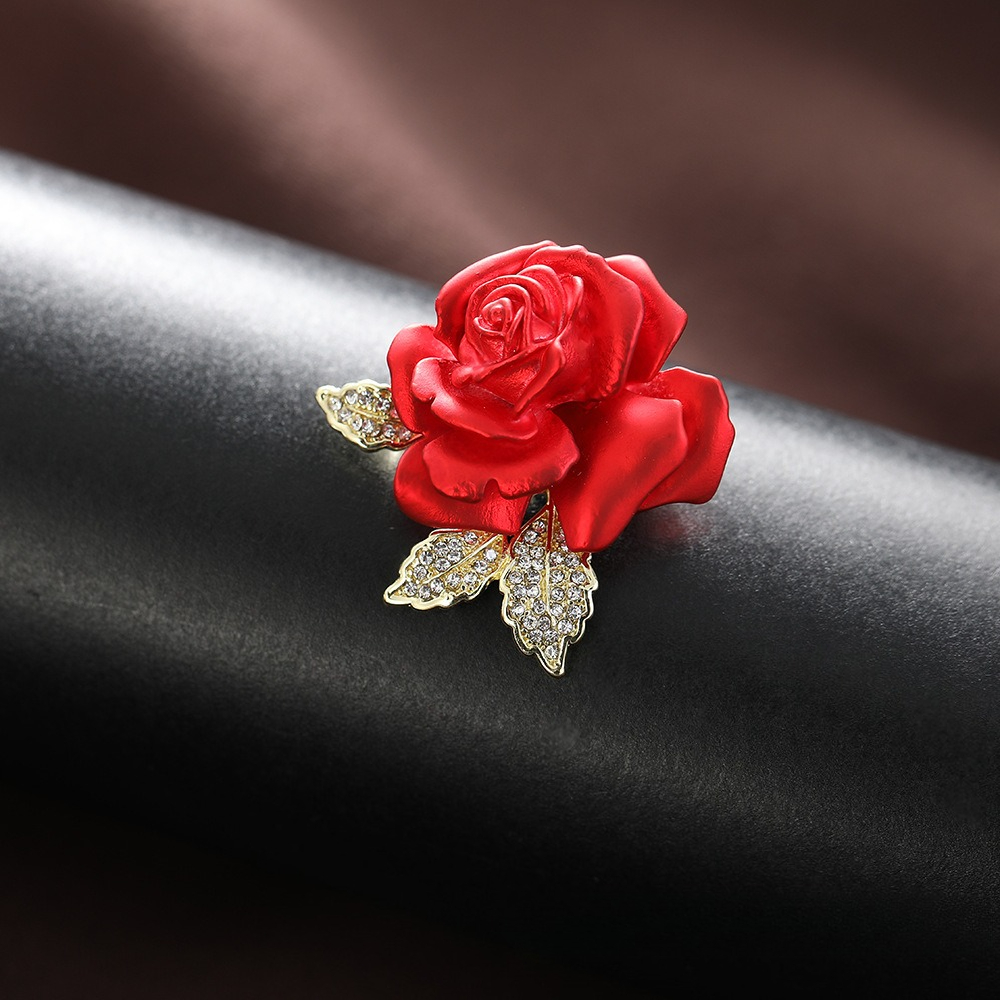 Güzel Gül Çiçek Broşlar Parlak - Brooch Pin Gold incelemesi ve fiyatı