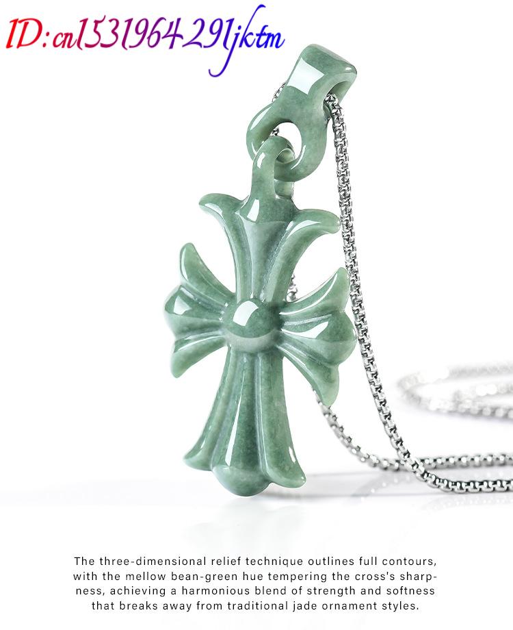 Doğal Birman Yeşim Taşı Haç Ko - Women'S Accessories Jewelry incelemesi ve fiyatı