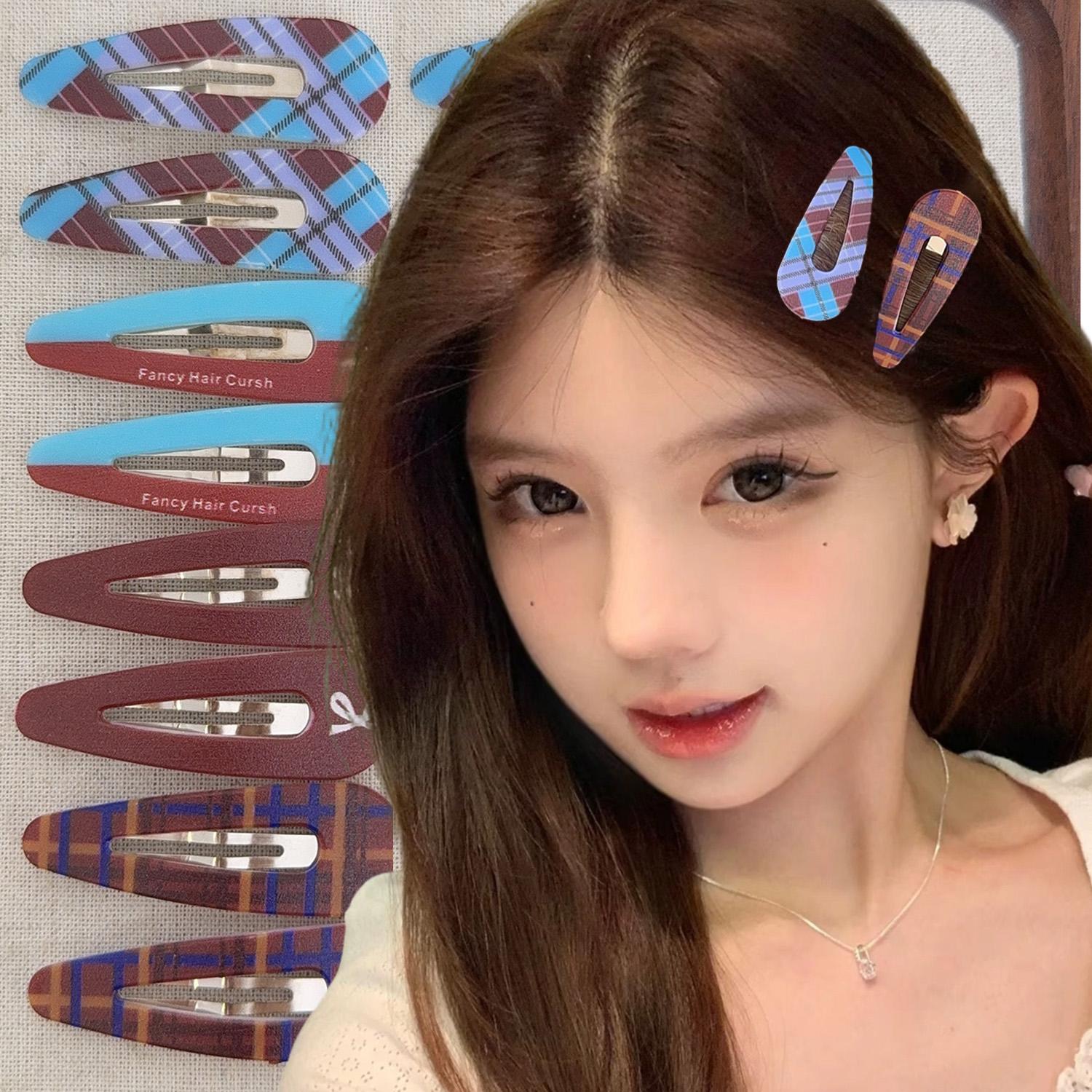 2/8 adet kırmızı ekose BB toka - Women Accessories Dropshipping incelemesi ve fiyatı