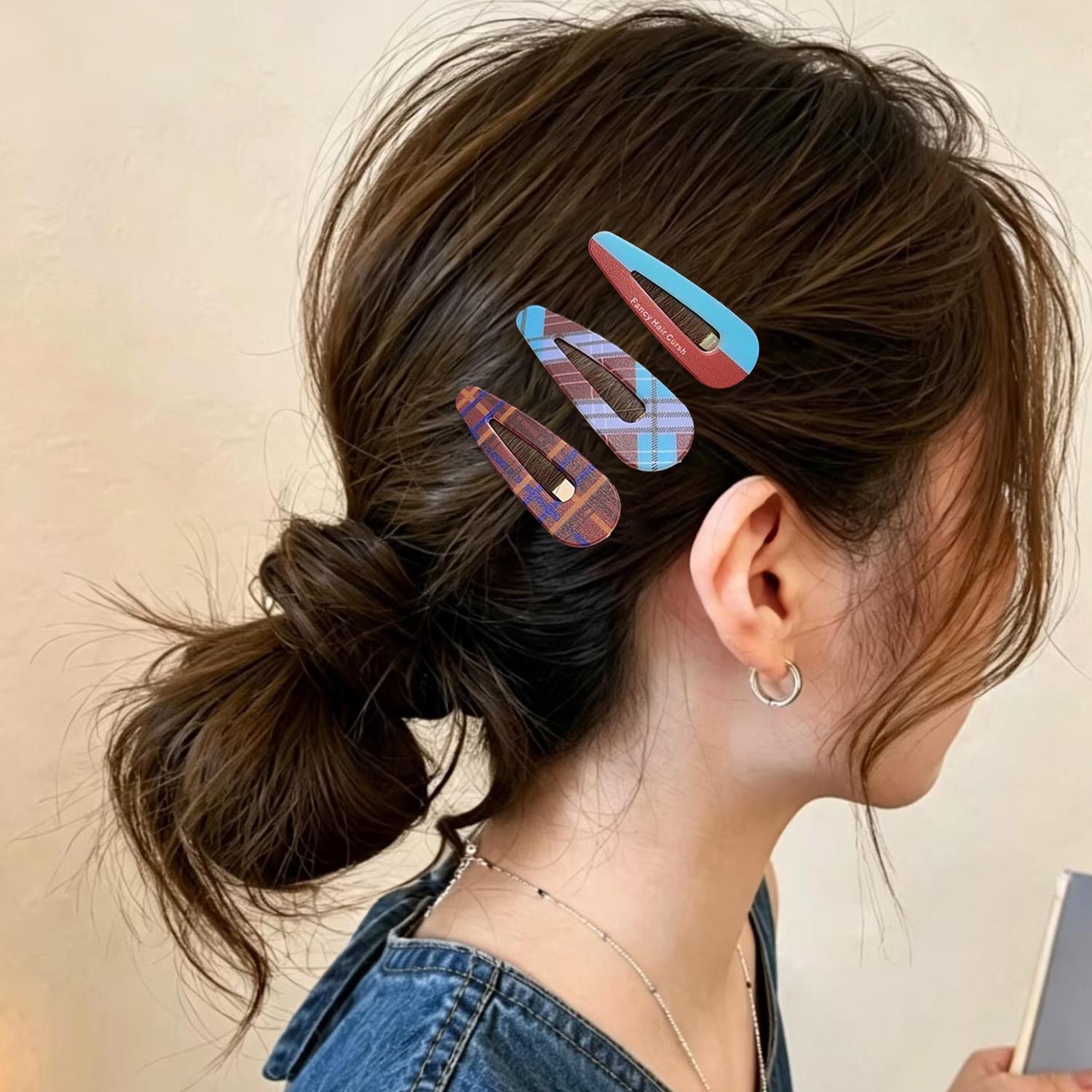 2/8 adet kırmızı ekose BB toka - Women Accessories Dropshipping incelemesi ve fiyatı